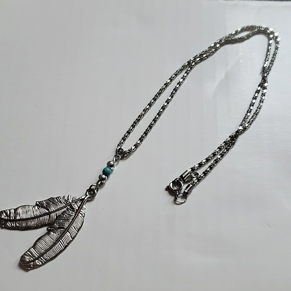 Turquoise Earrings and Matching Necklace - Picture 2 of 3